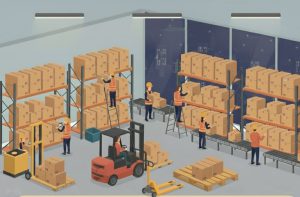 بهینه ‌سازی راهروهای قفسه‌ بندی برای لیفتراک