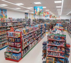 قفسه مغازه اسباب بازی فروشی